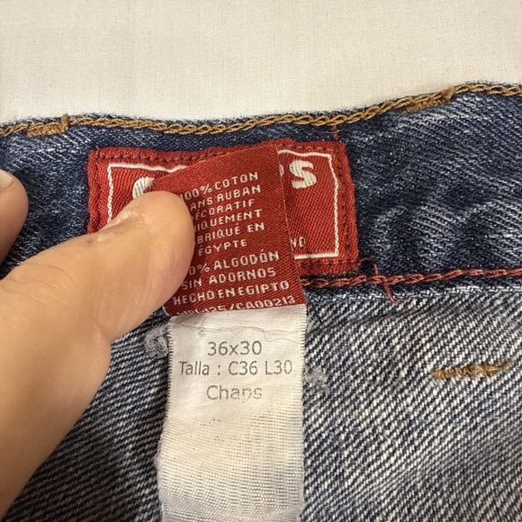 JEANS STRAIGHT Chaps Pants Mens 36X30 Blue Denim Outdoors Casual Adult - Picture 5 of 10